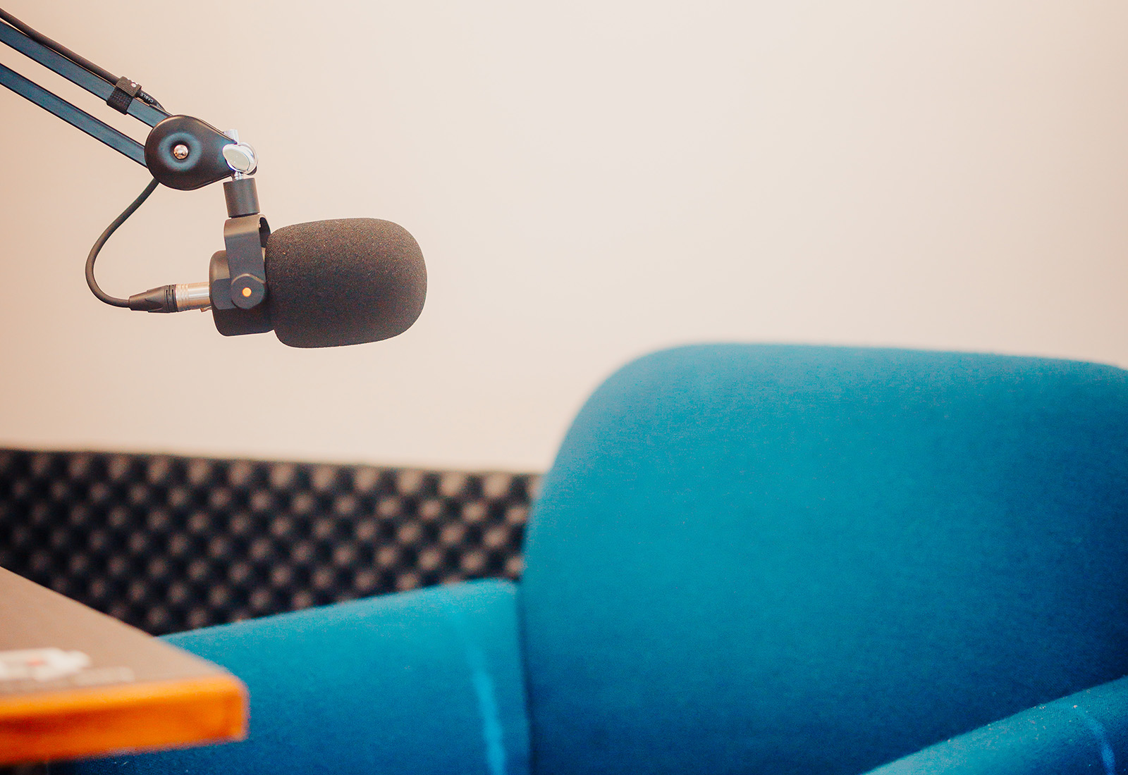 Inside Podio with Mark Studio Video and podcasting recording studio in downtown Parksville, BC